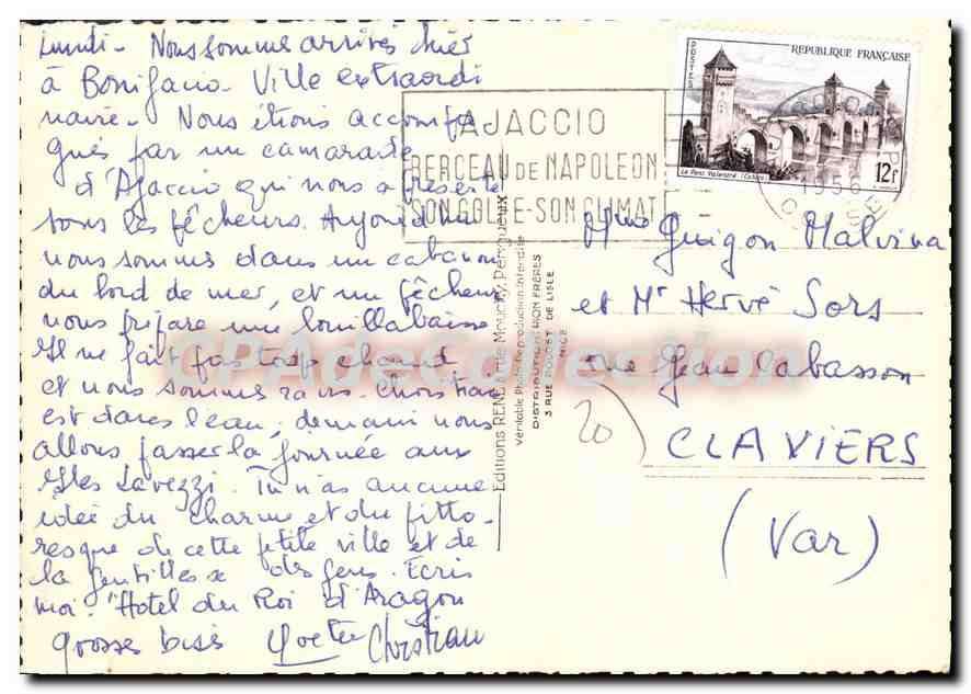 CPSM Bonifacio Corse Vue Generale — Verso