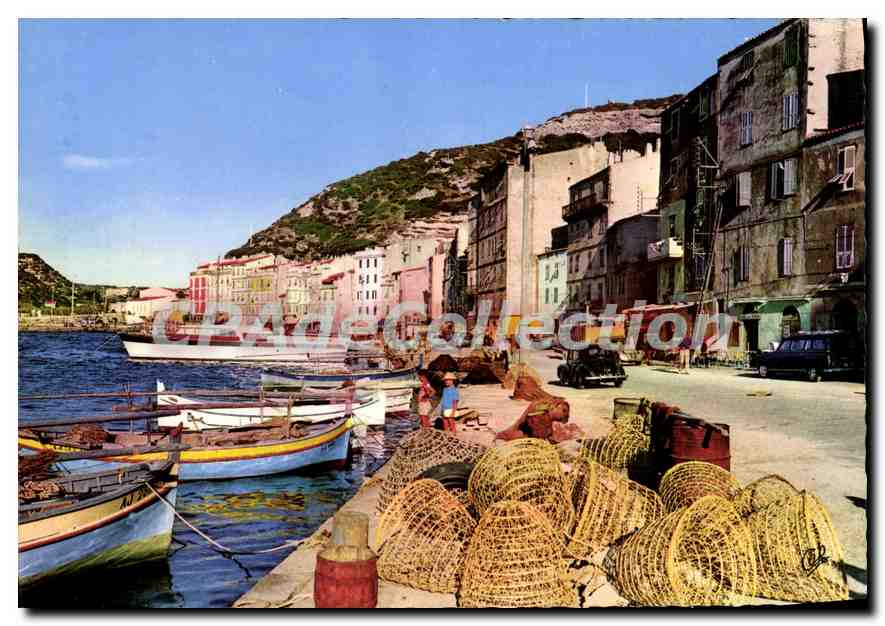 CPSM Bonifacio Les Quais Bateaux Langoustiers