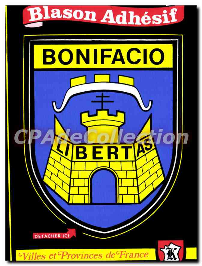 CPSM Bonifacio Blason Adhesif Villes Et Provinces De France