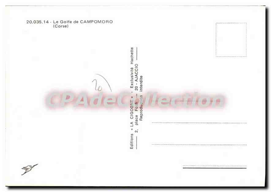 CPSM Le Golfe De Campomoro — Verso
