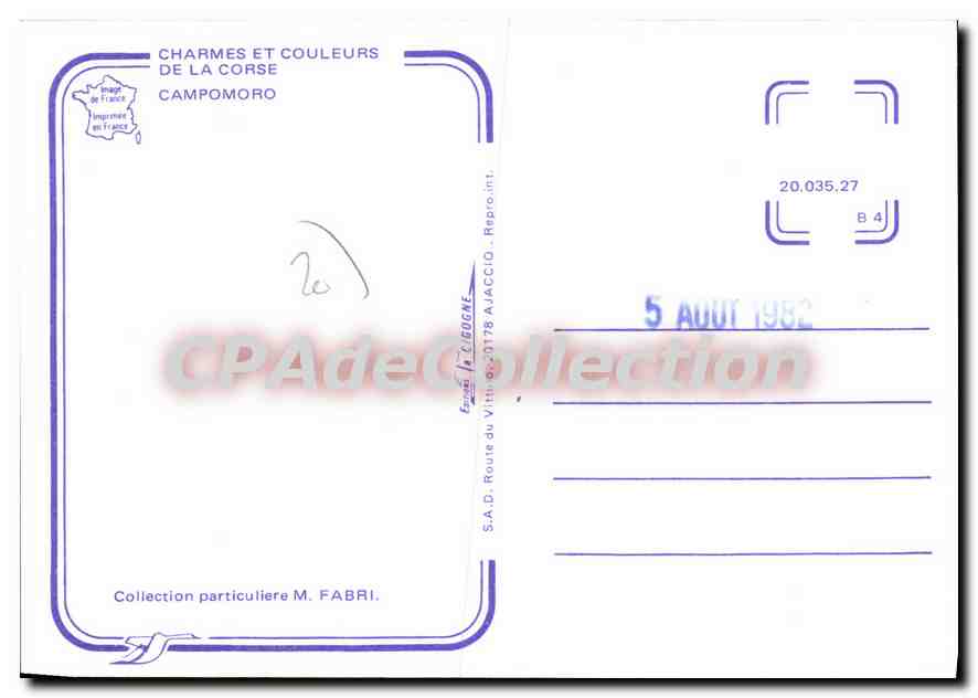 CPSM Charmes Et Couleurs De La Corse Campomoro — Verso