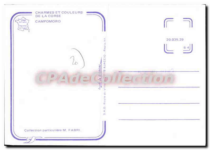 CPSM Charmes Et Couleurs De La Corse Campomoro — Verso