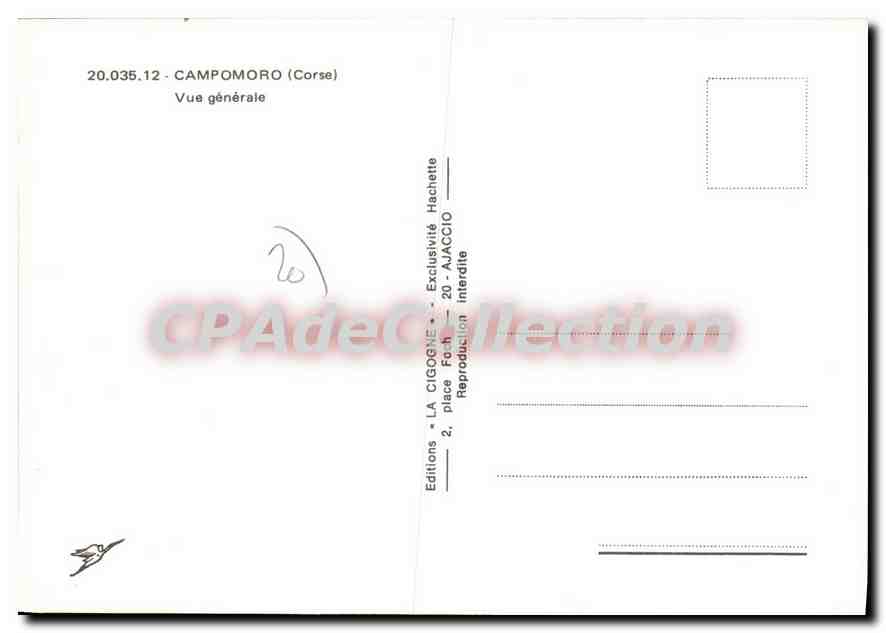 La Cigogne — Vue générale — Éditions La Cigogne, 20.035.12 — Verso