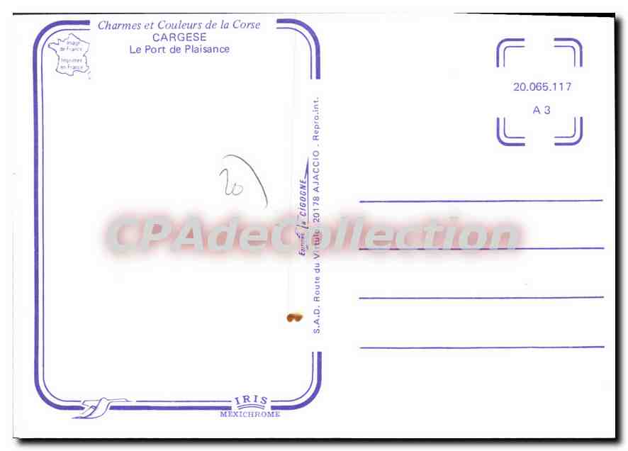 CPSM Charmes Et Couleurs De La Corse Cargese Le Port De Plaisance — Verso