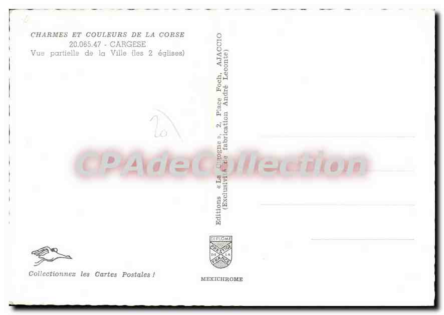 CPSM Charmes Et Couleurs De La Corse Cargese Vue Partielle De La Ville — Verso
