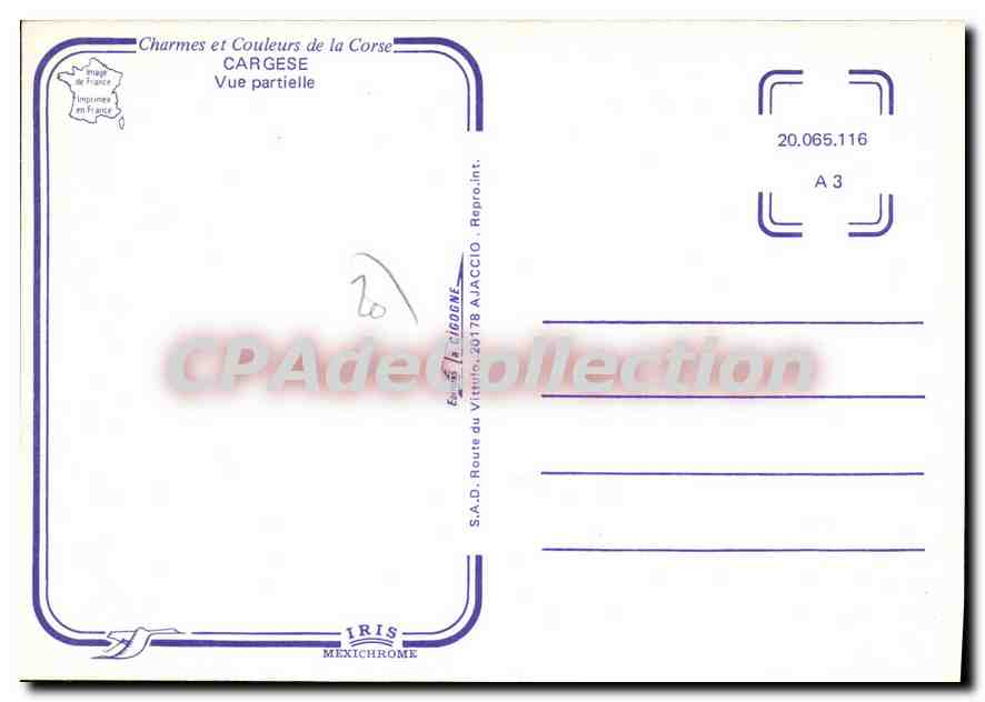 CPSM Charmes Et Couleurs De La Corse Cargese Vue Partielle — Verso