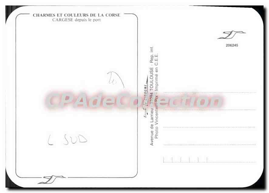 CPSM Charmes Et Couleurs De La Corse Cargese Depuis Le Port — Verso