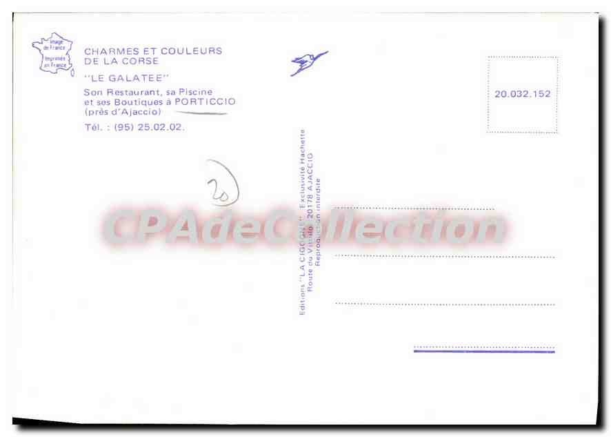 CPSM Charmes Et Couleurs De La Corse Le Galatee Porticcio — Verso