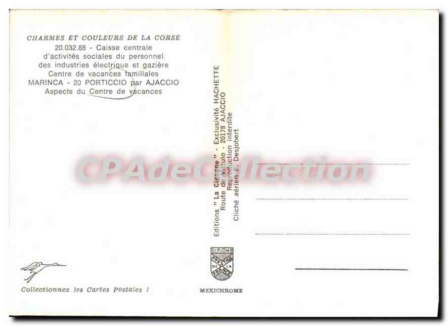 CPSM Caisse Centrale D'Activites Sociales Du Personnel industries électriques gazière MARINCA  Porti — Verso