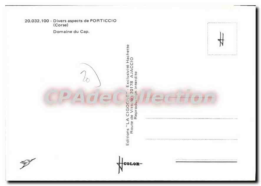 CPSM Divers Aspects De Porticcio Domaine Du Cap — Verso