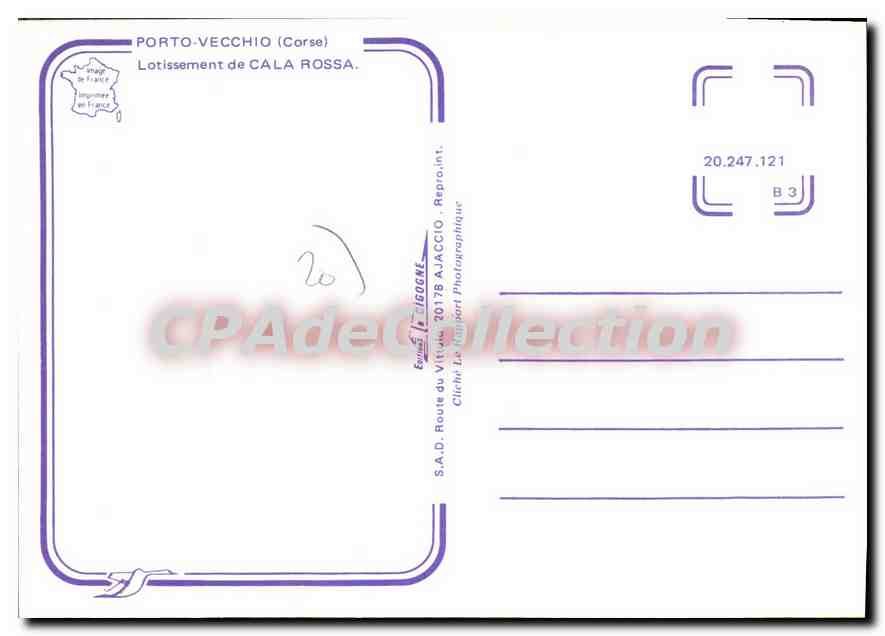CPSM Porto Vecchio Lotissement De Cala Rossa — Verso