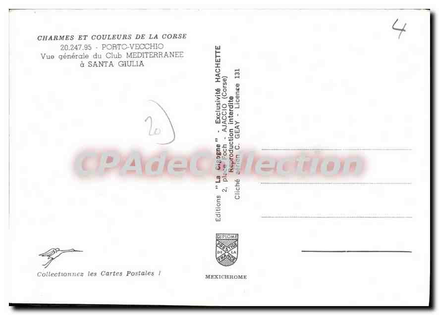 Santa Giulia — Vue générale — Éditions 'La Cagogne' et IRIS — Verso