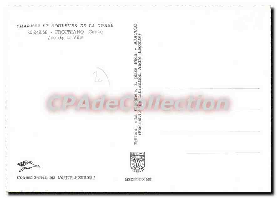 CPSM Propriano Vue De La Ville — Verso