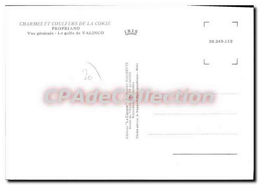 CPSM Propriano Vue Generale Le Golfe De Valinco — Verso
