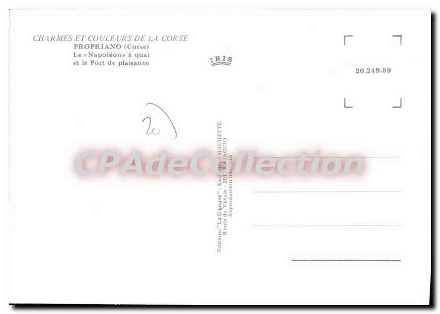 CPSM Propriano Le Napoleon A Quai Et Le Port De Plaisance — Verso