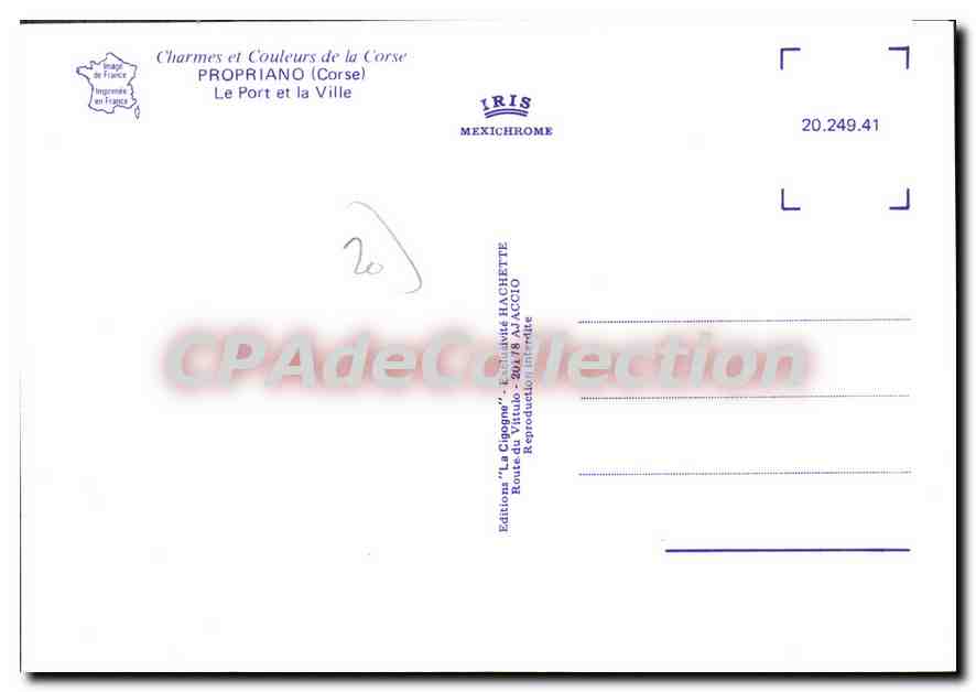 CPSM Propriano Le Port Et La Ville — Verso