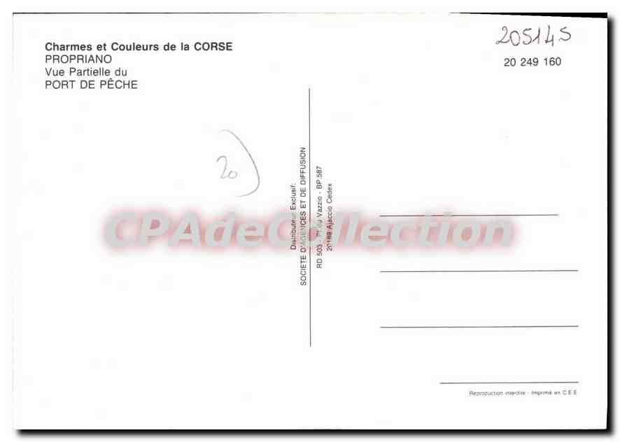 CPSM Propriano Vue Partielle Du Port De Peche — Verso