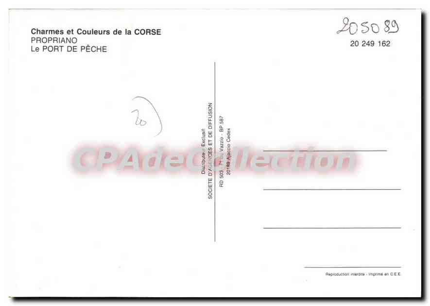 CPSM Propriano Le Port De Peche — Verso