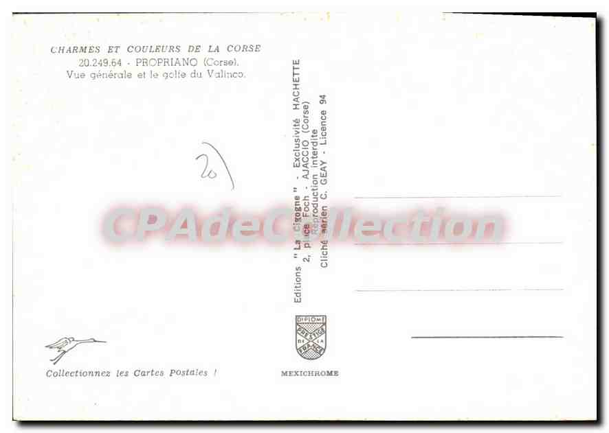 CPSM Propriano Vue Generale Et Le Golfe Du Valinco — Verso