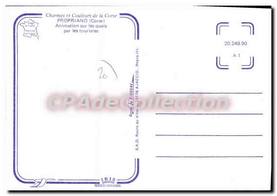 CPSM Propriano Animation Sur Les Quais Par Les Touristes — Verso