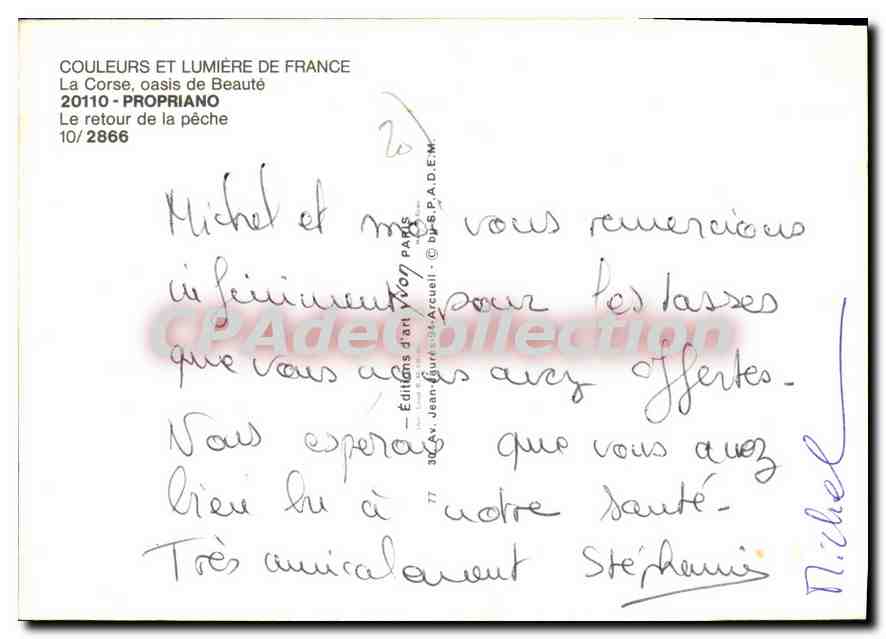 CPSM Propriano Le Retour De La Peche — Verso