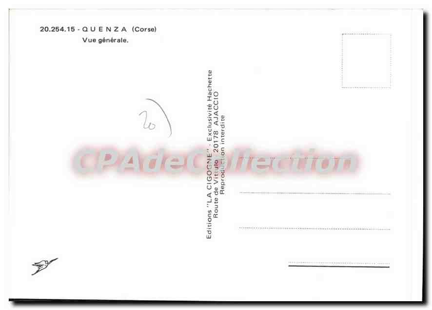 CPSM Quenza Vue Generale — Verso