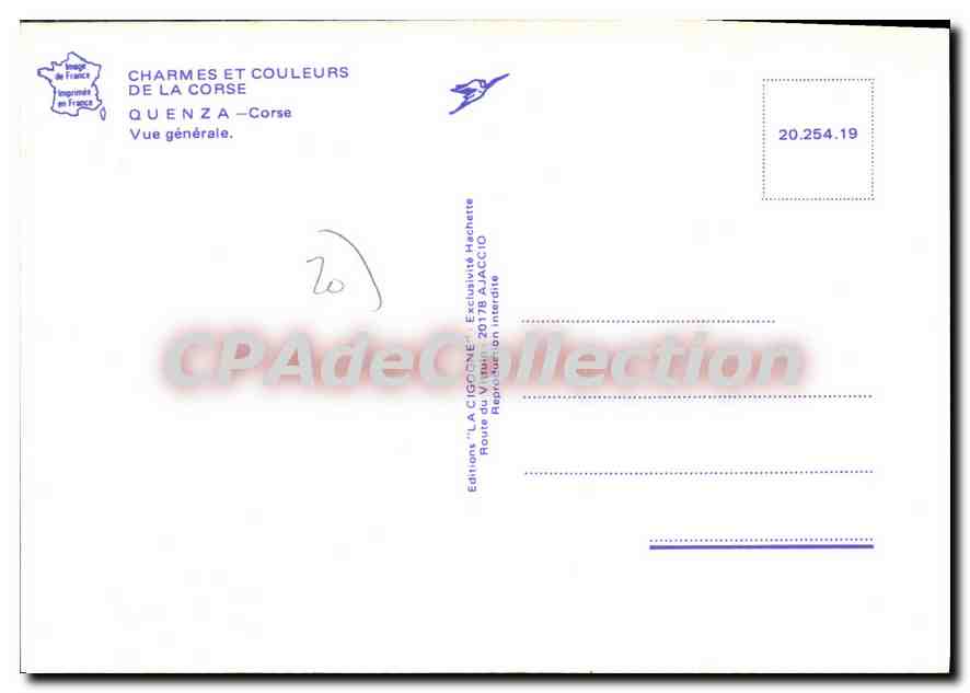 CPSM Quenza Corse Vue Generale — Verso