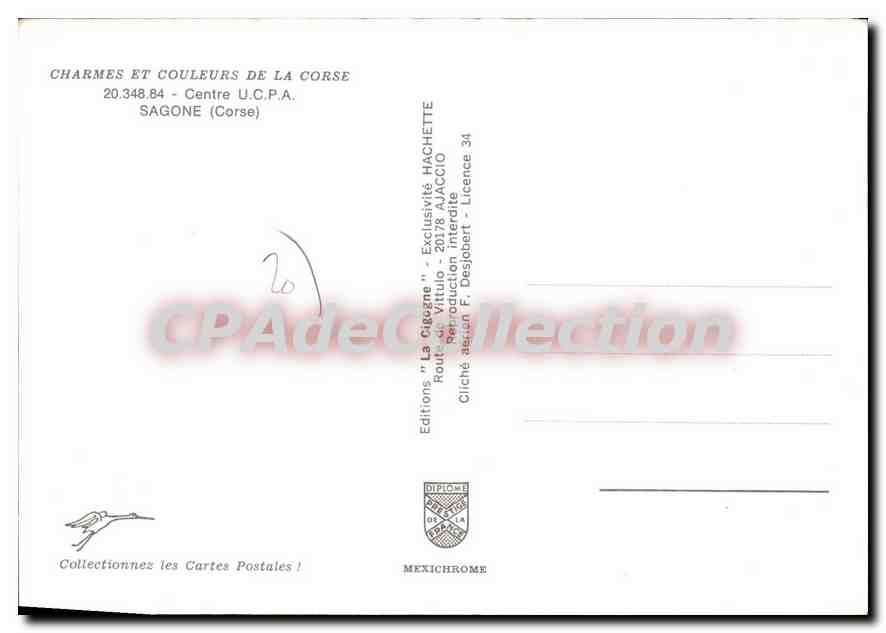 CPSM Sagone UCPA — Verso
