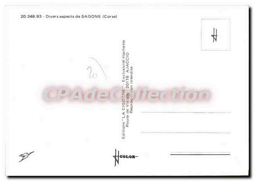 CPSM Sagone Divers Aspects — Verso
