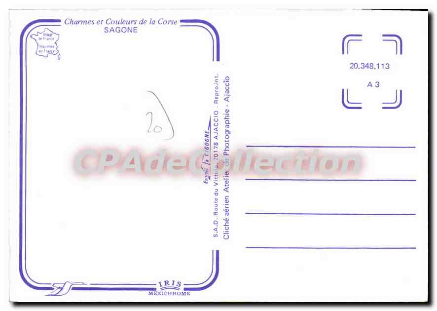 CPSM Sagone — Verso