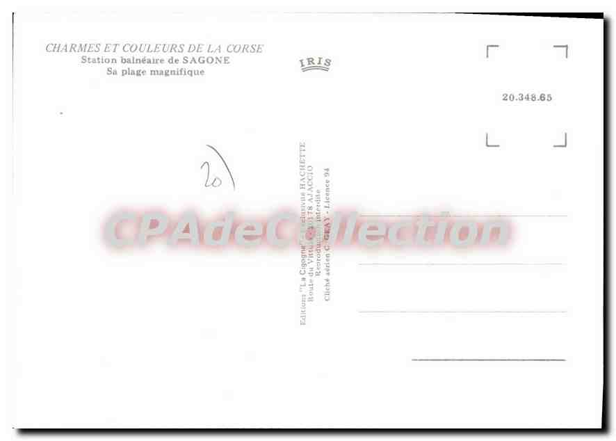 CPSM Station Balneaire De Sagone Sa Plage Magnifique — Verso
