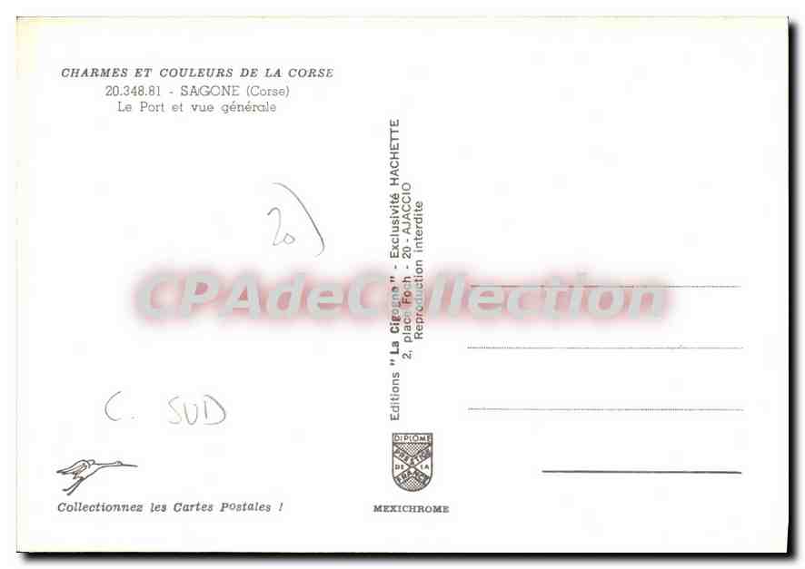 CPSM Sagone Le Port Et Vue Generale — Verso