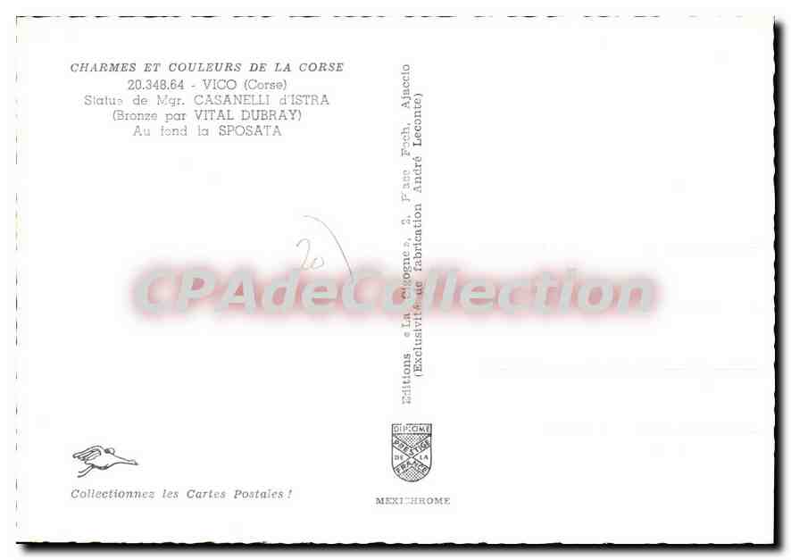 CPSM VIco Casanelli D'Istra Au Fond La Sposata — Verso