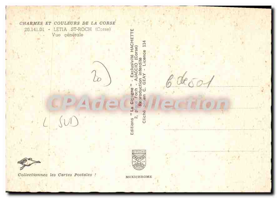 CPSM Letia St Roch Vue Generale — Verso