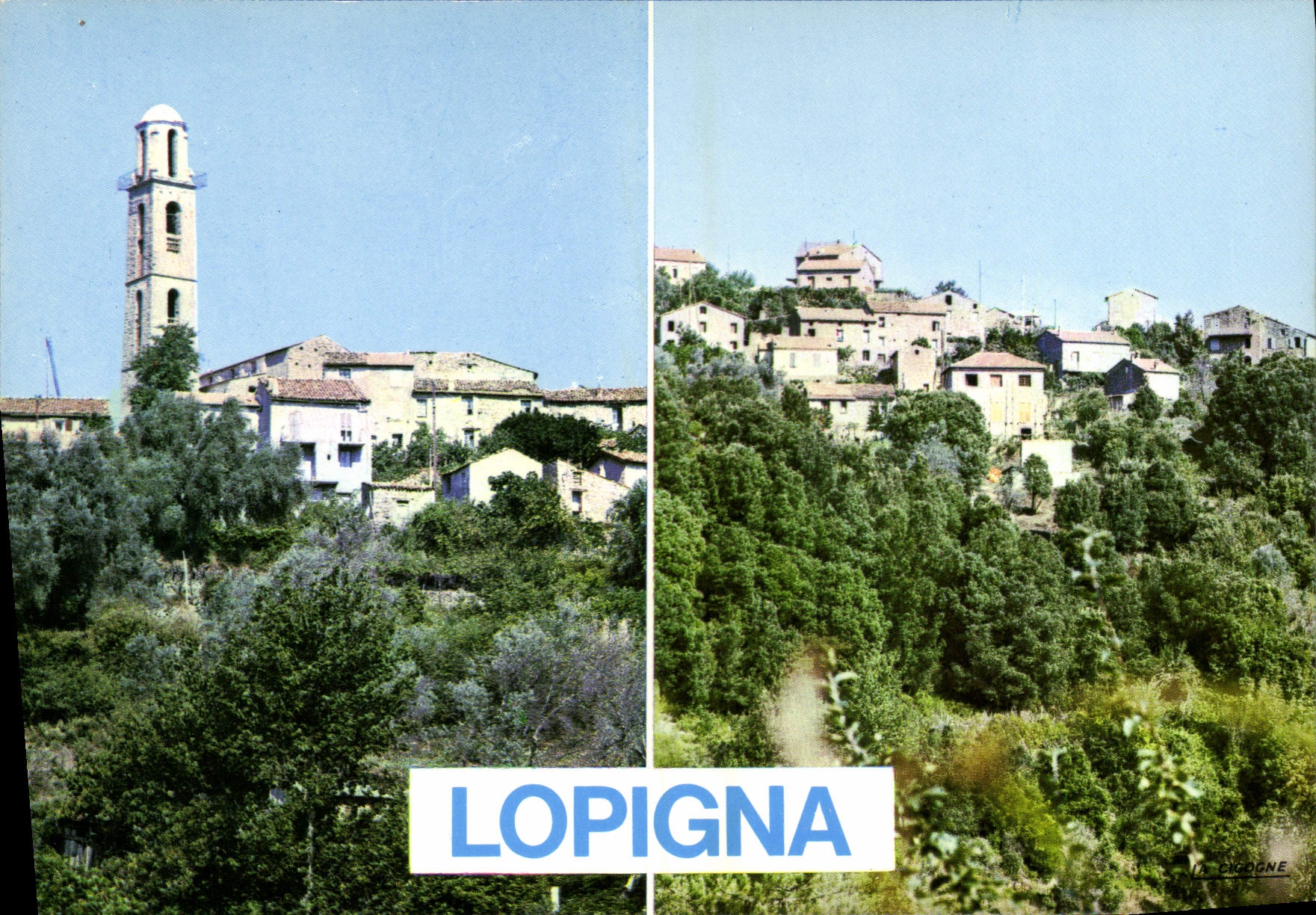 CPSM Lopigna Vue Partielle Du Village Et I'Eglise Vue Generale
