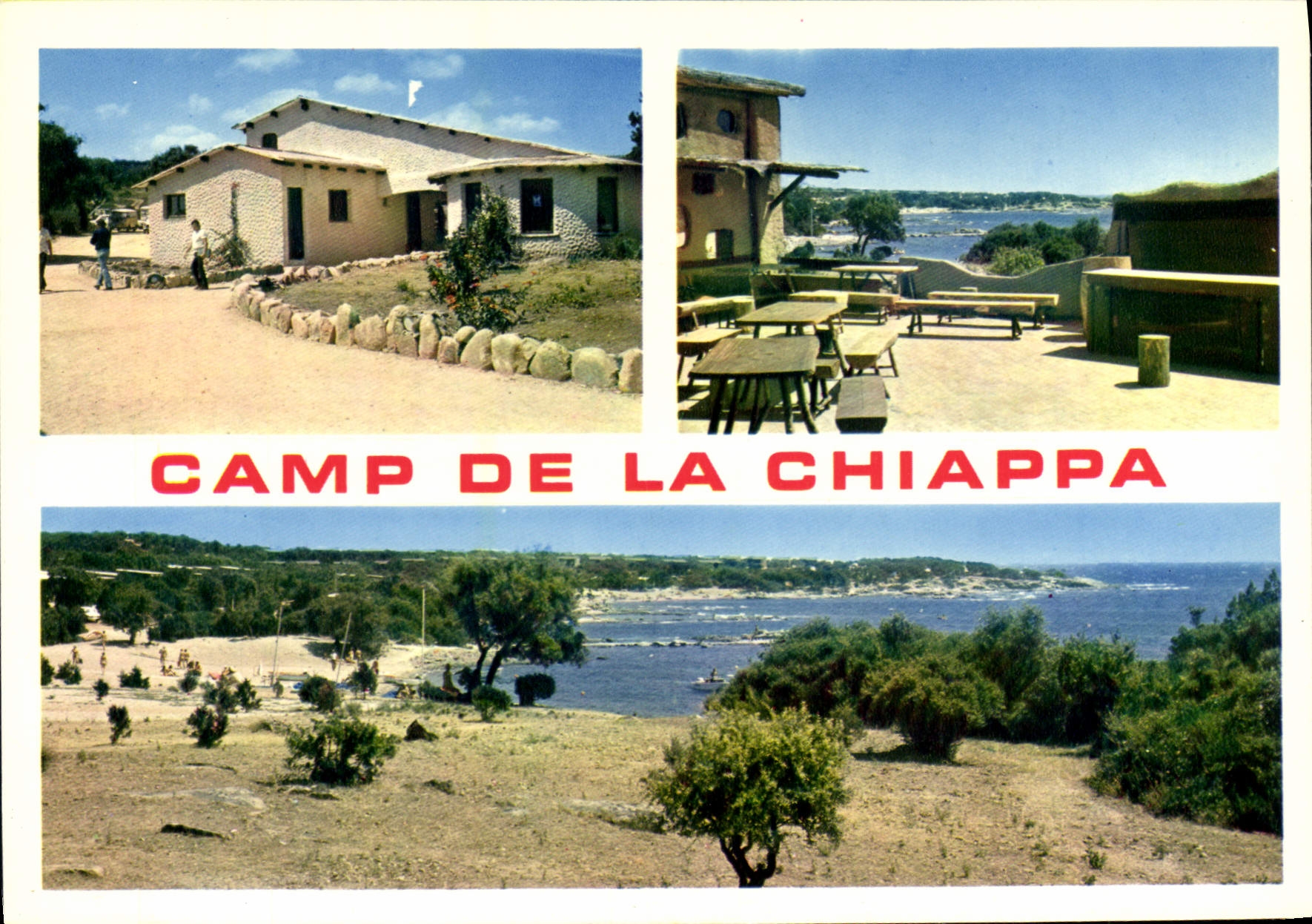 Camp de la Chiappa — vue du camp et de la plage — Éditions 'La Chiappa'