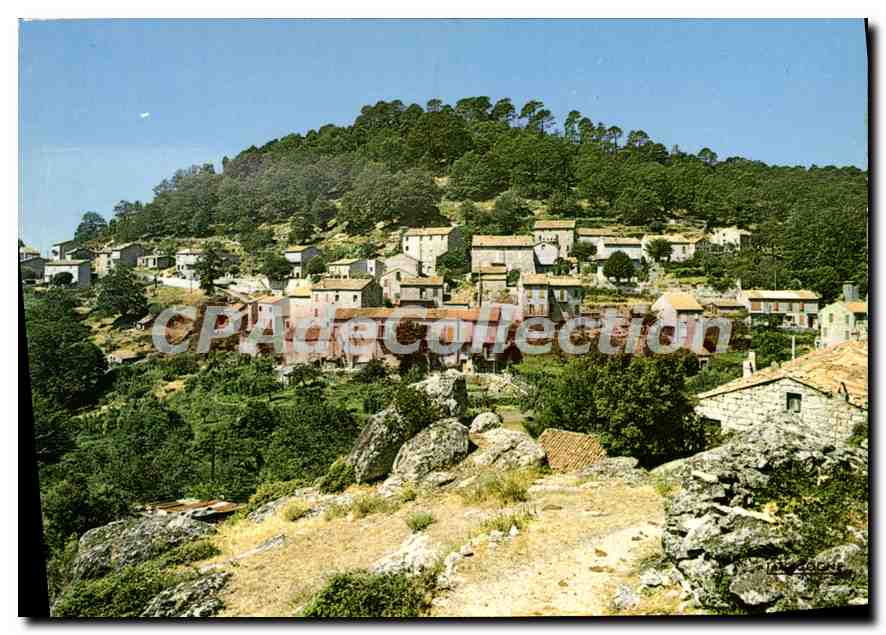 Serra di Scopamene — Vue partielle du village — Editions La Cigogne, Ajaccio