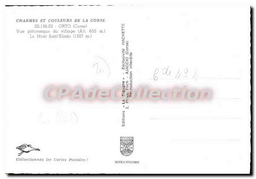 CPSM Orto Vue Pittoresque Du Village Le Mont Sant Eliseo — Verso