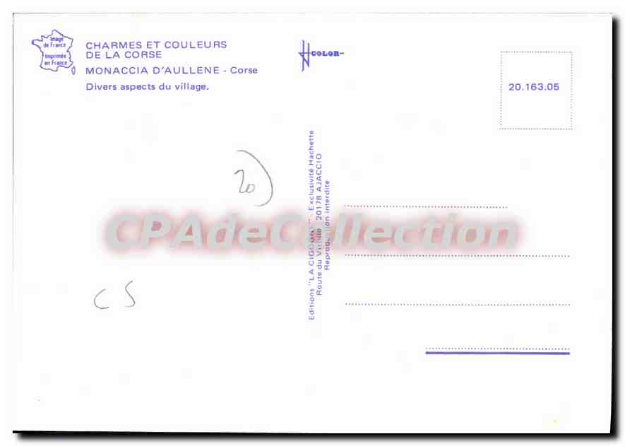 CPSM Monaccia D'Aullene Corse Divers Aspects Du Village — Verso