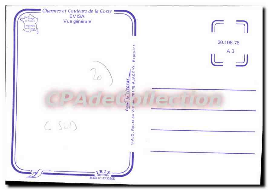 CPSM Evisa Vue Generale — Verso