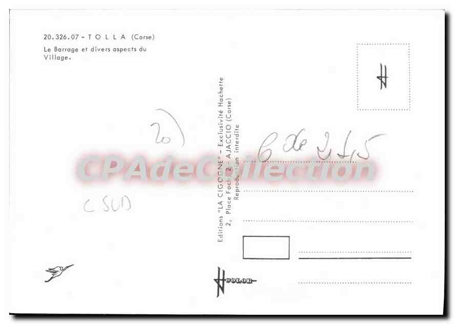 CPSM Tolla Le Barrage Et Divers Aspects Du Village — Verso