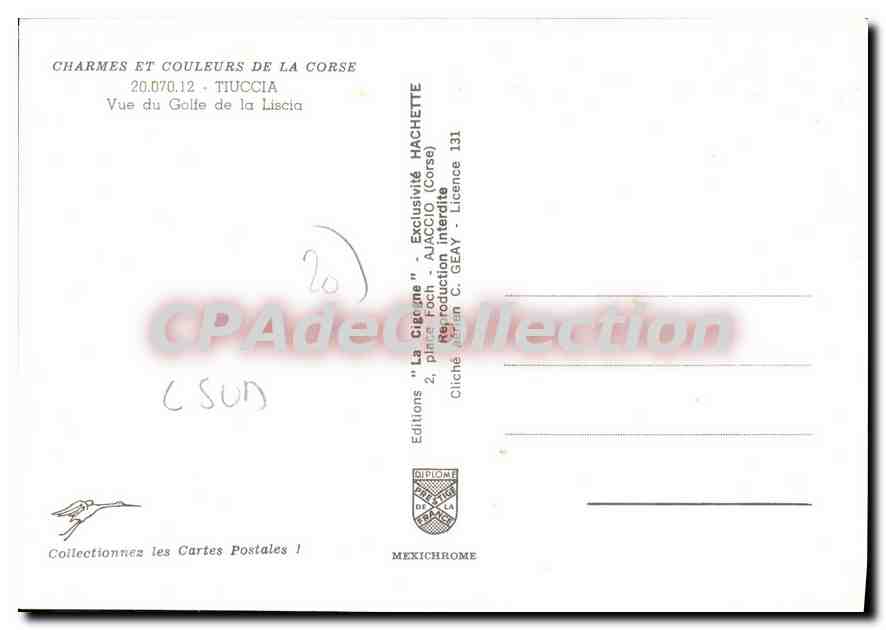 CPSM Tiuccia Vue Du Golfe De La Liscia — Verso