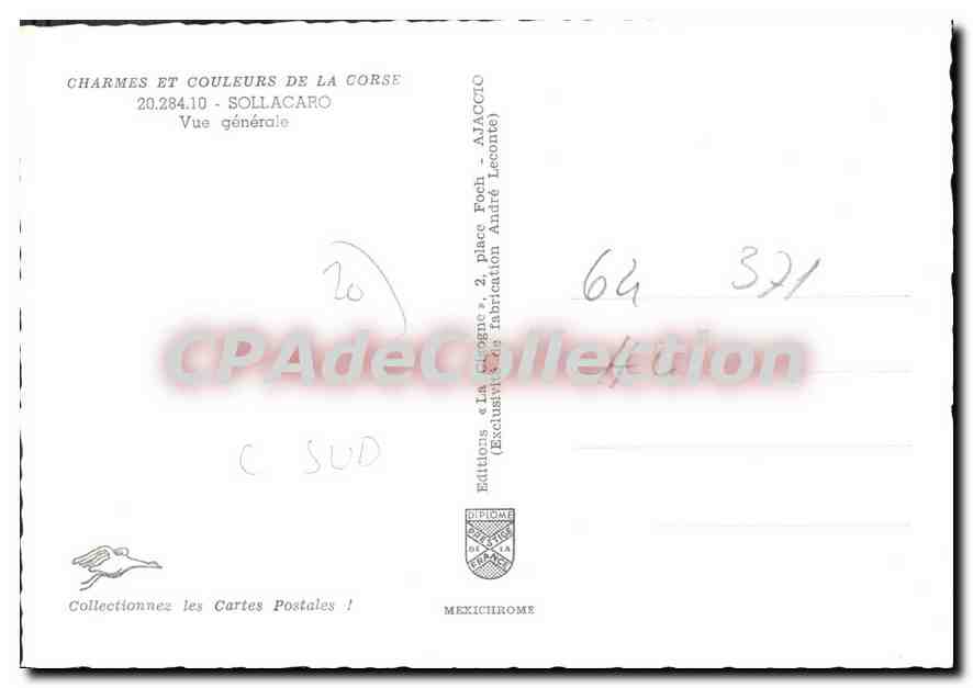 CPSM Sollacaro Vue Generale — Verso