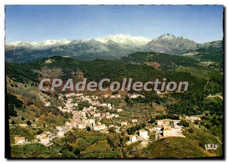 CPSM Levie Vue Generale Au Fond Les Aiguilles De Bavella incudine
