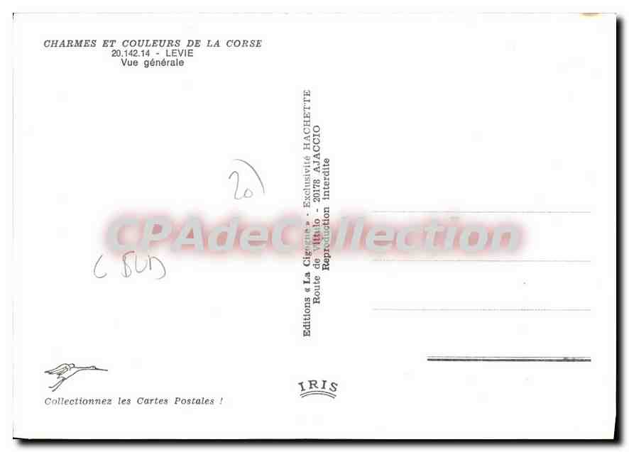 CPSM Levie Vue Generale — Verso