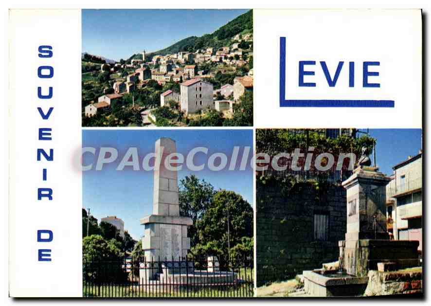 CPSM Levie Le Monument Aux Morts Architecte Gour La Fontaine