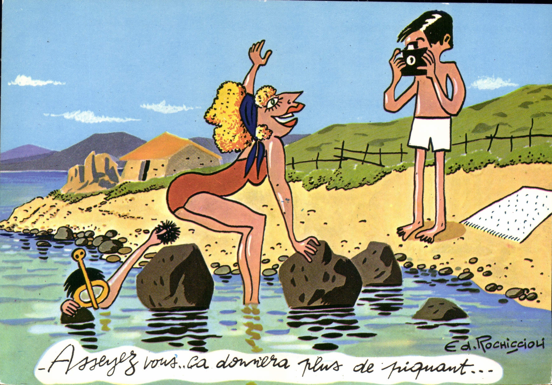 CPSM La Corse Humoristique Asseyez Vous plus de piquant