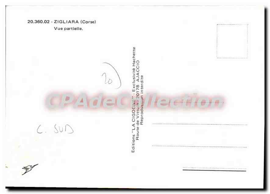 CPSM Zigliara vue Partielle — Verso
