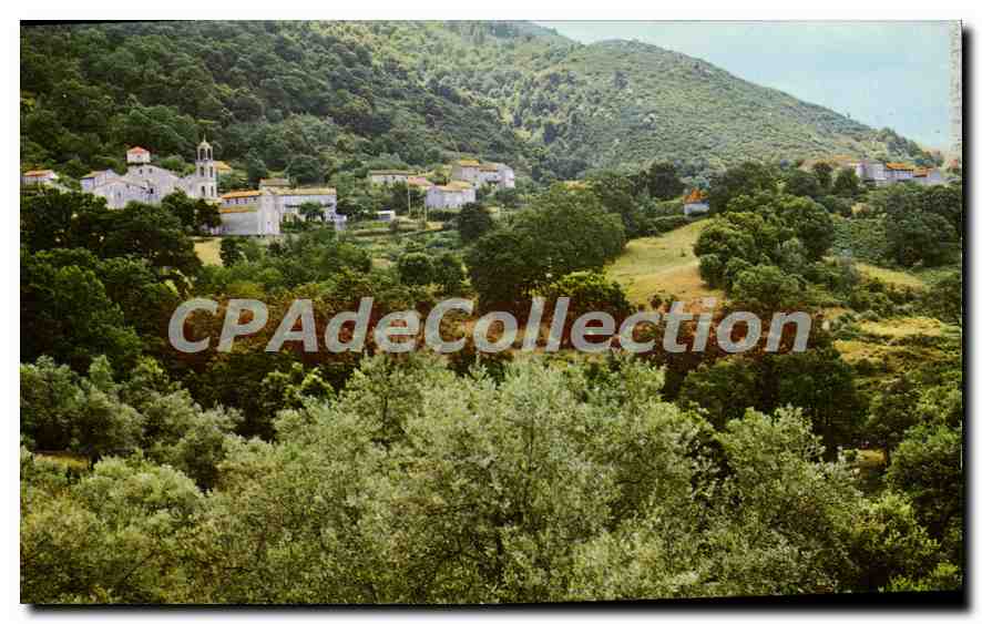 CPSM Azilone Corse Vue Du Village