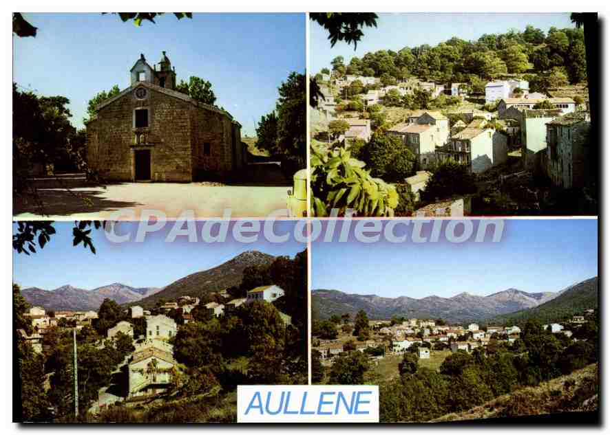 CPSM Aullene Corse L'Eglise Et Divers Aspects Du Village 